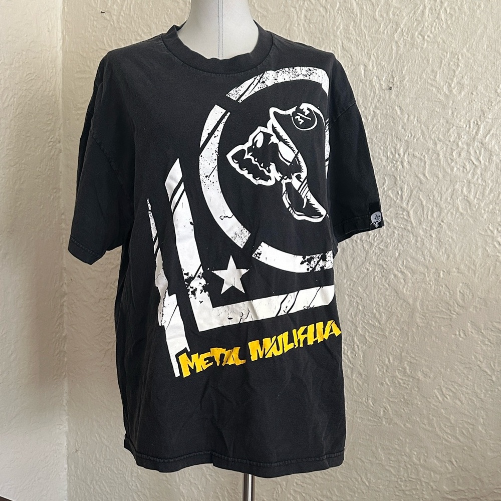 Metal Mulisha White Skull Yellow Logo Graphic T-Shirt XL